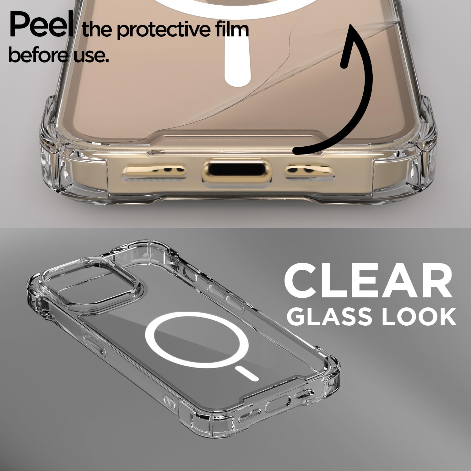 Transparent mag-safe MagSafe phone cover for iPhone 14 Pro – Pikkme – photo 3