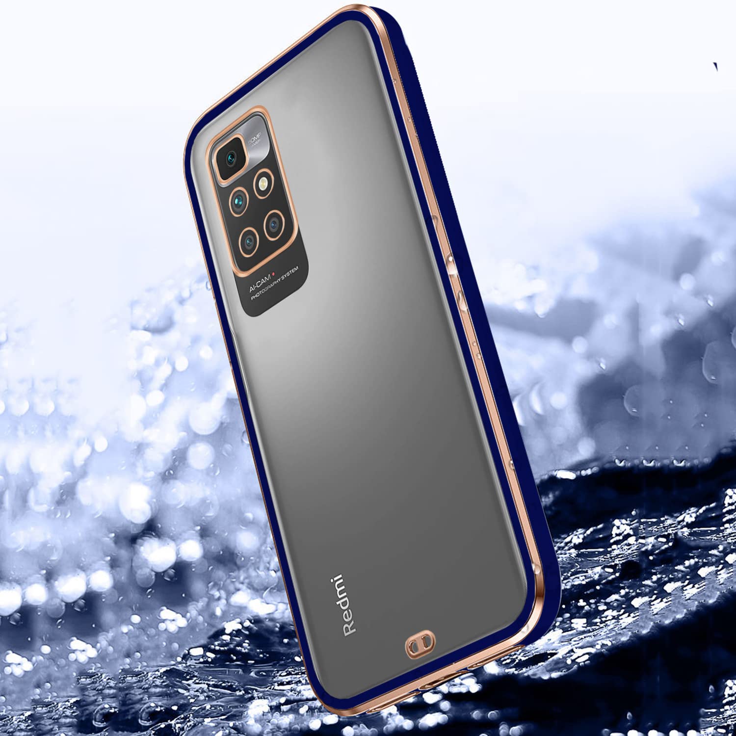 Pikkme Redmi 10 Prime Chrome blue mobile back cover – photo 2