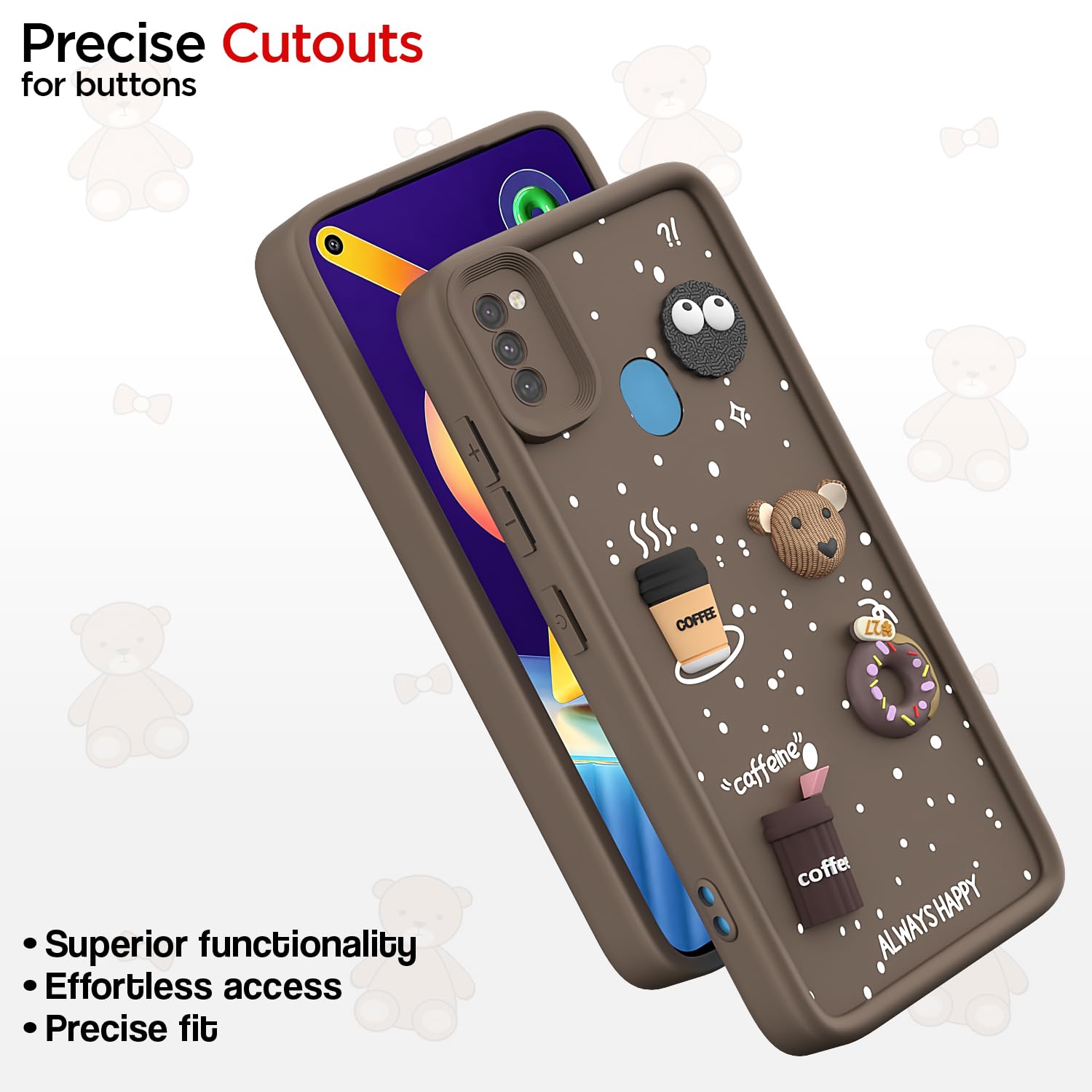 Pikkme brown Silicone mobile back cover for Samsung M11/3D – photo 6