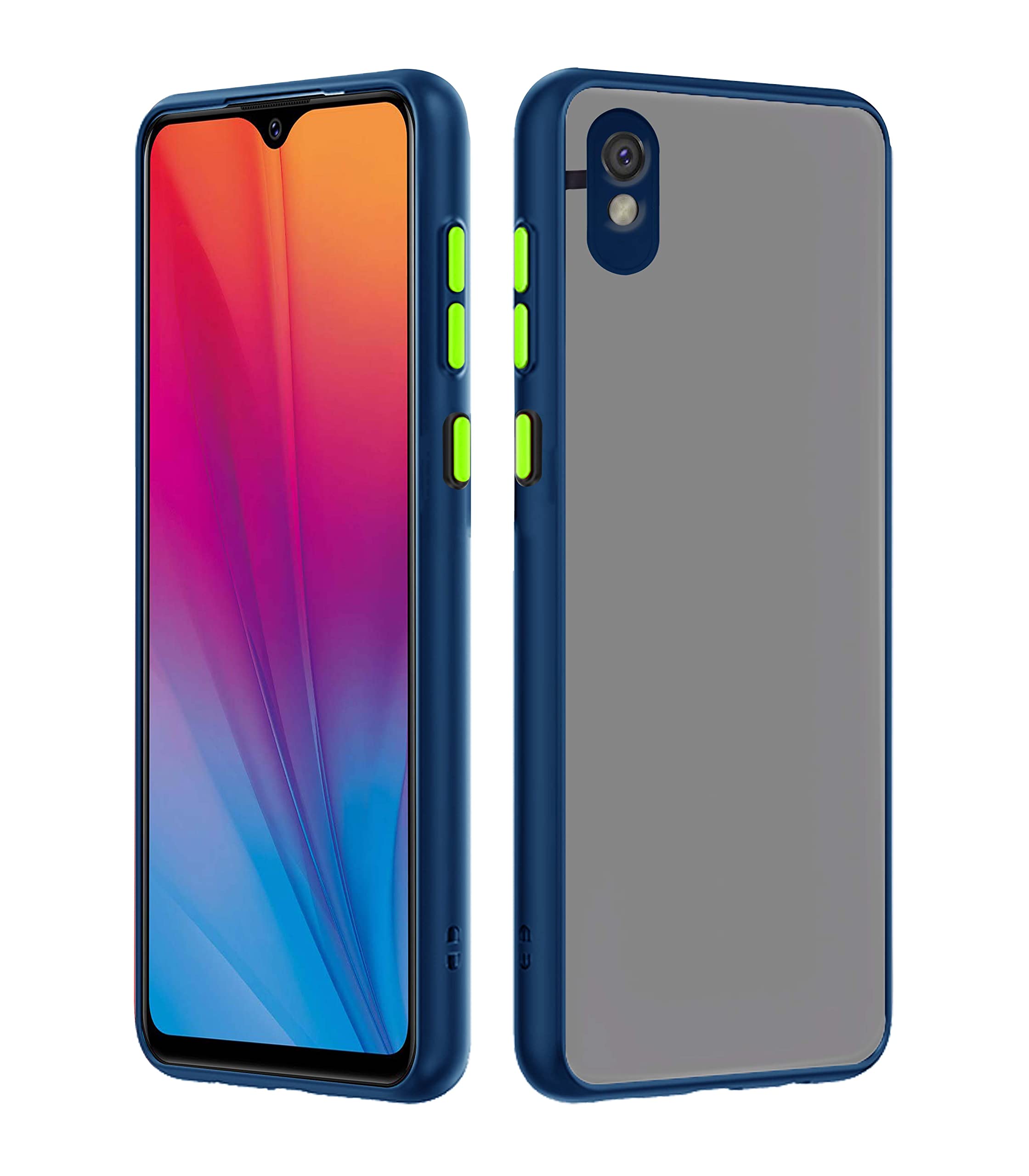 Pikkme blue back cover for Vivo Y91i
