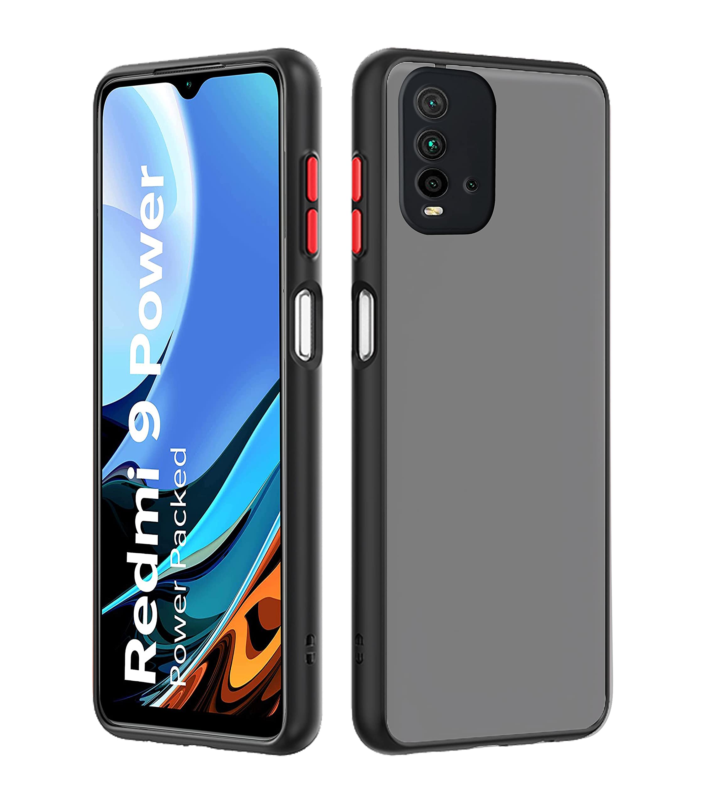Pikkme black back cover for Redmi 9 Power