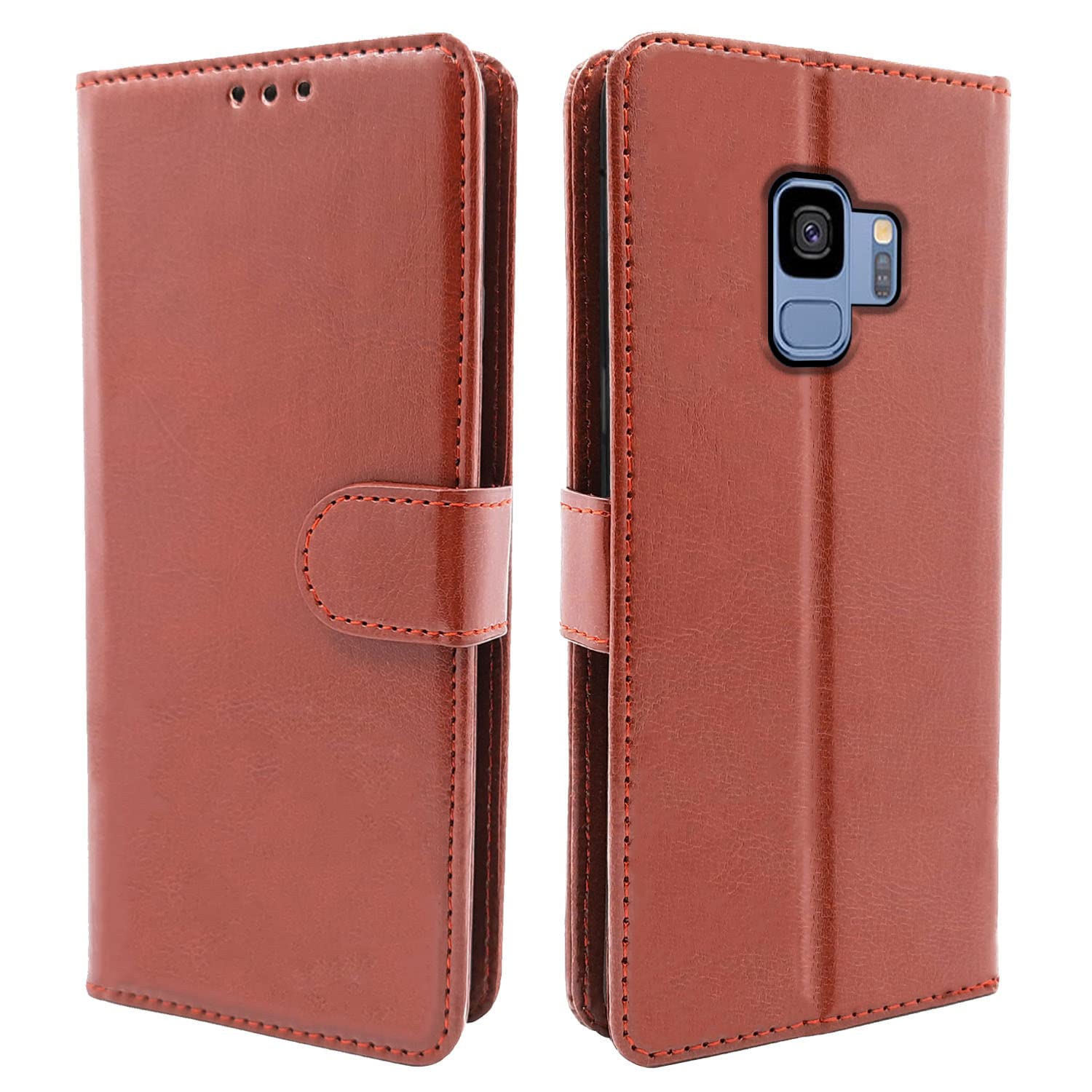 Pikkme brown Wallet wallet flip cover for Samsung S9