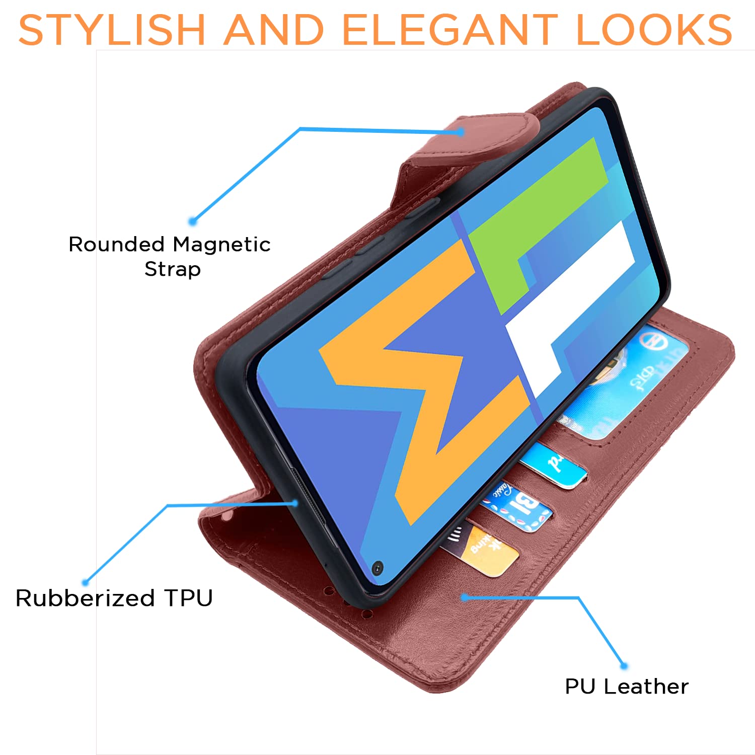 Pikkme Samsung Galaxy M11 Vintage Flip Cover (Brown)