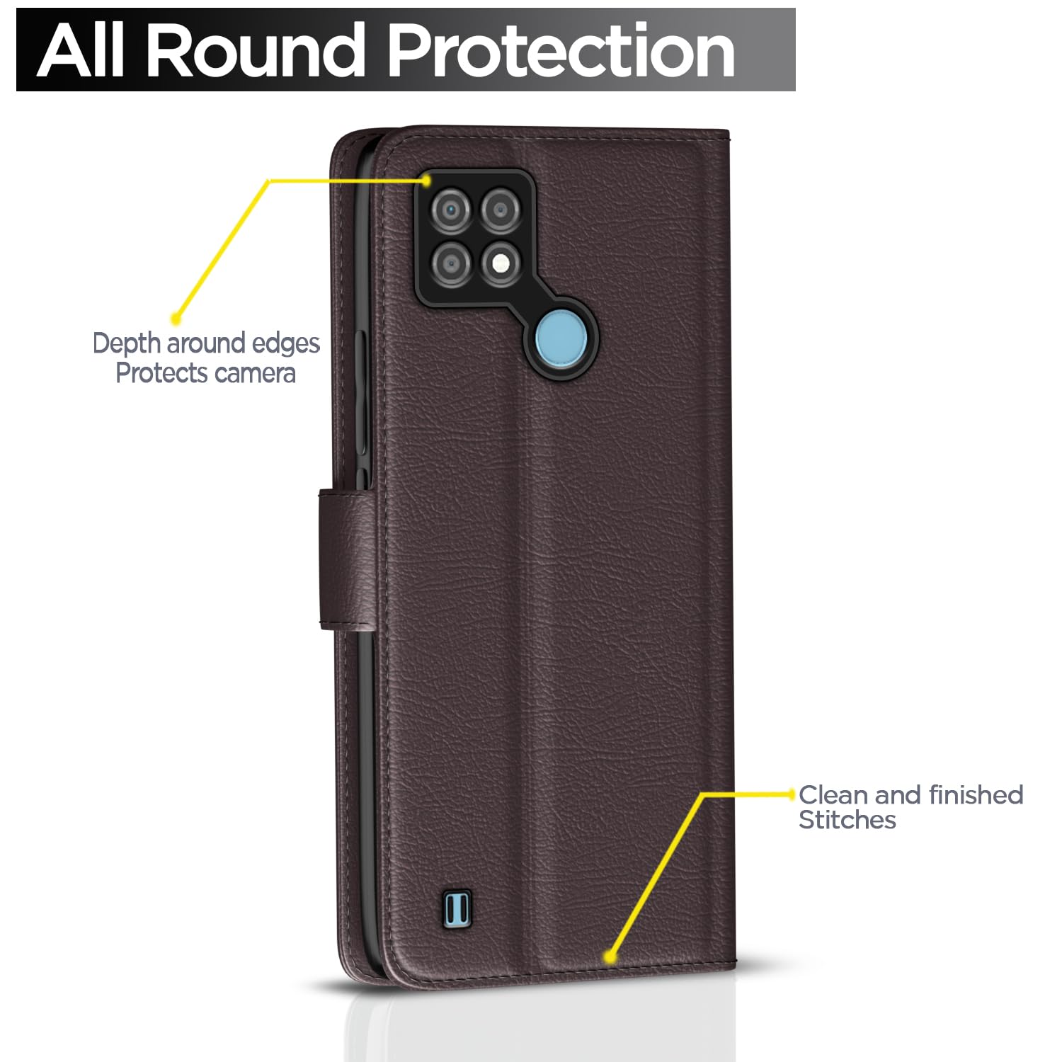 Coffee Wallet flip case for Realme C21Y – Pikkme – photo 4