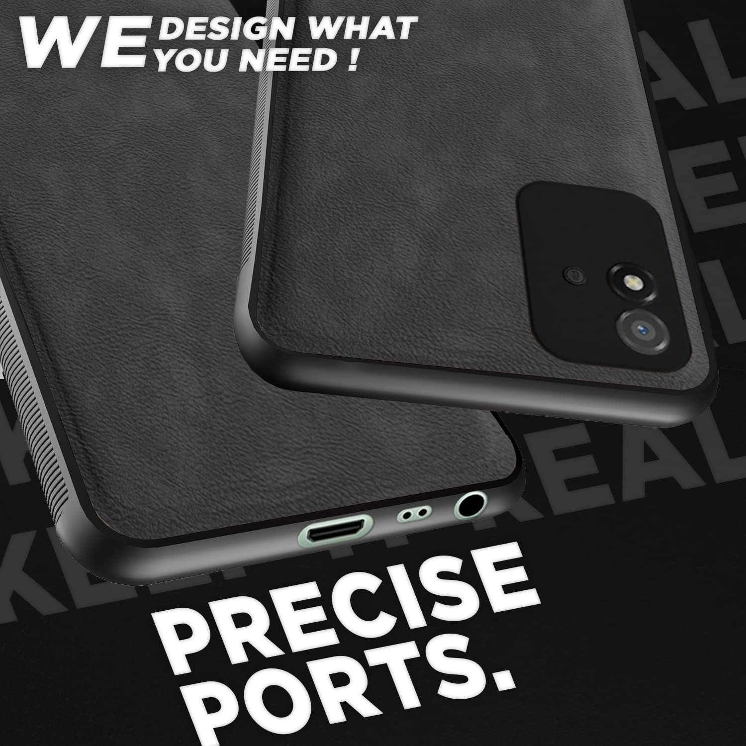 Pikkme Realme Narzo 50i Leather grey mobile cover – photo 4