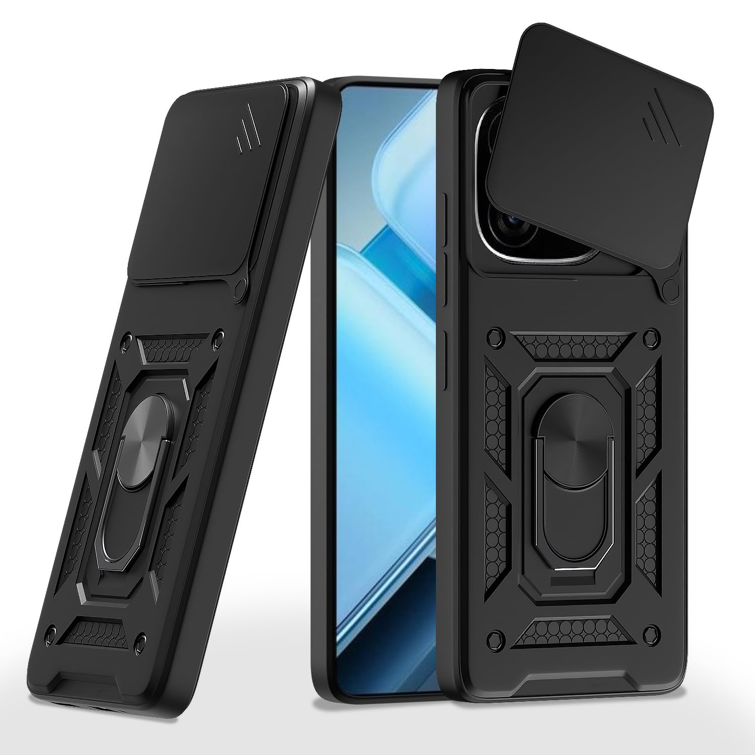 iQOO Neo 10R/Z9 Turbo/Vivo Y200 GT 5G D10 Camera Shield back cover in black by Pikkme
