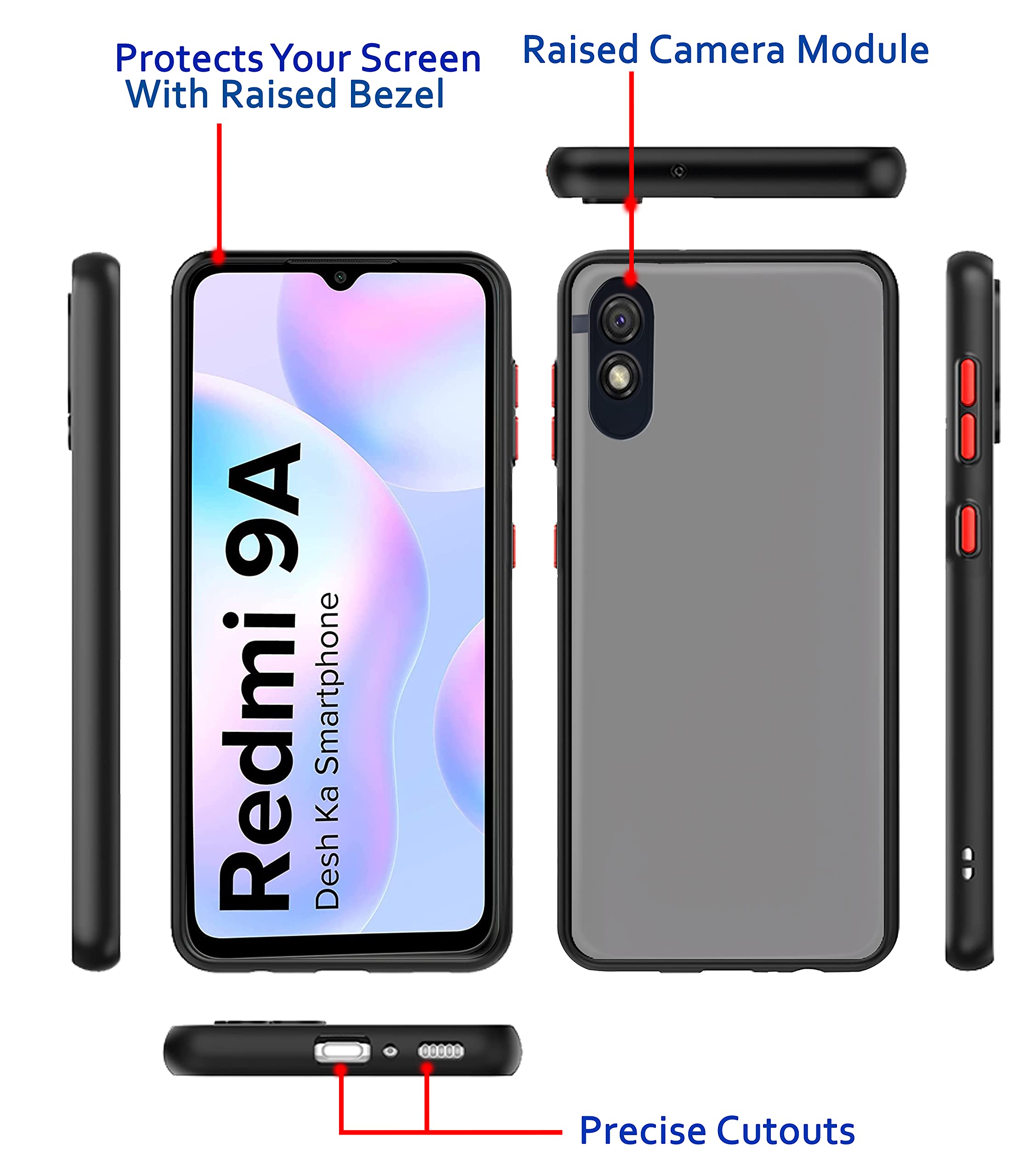 Pikkme Redmi 9A/9i/9A Sport Hybrid black back cover – photo 3