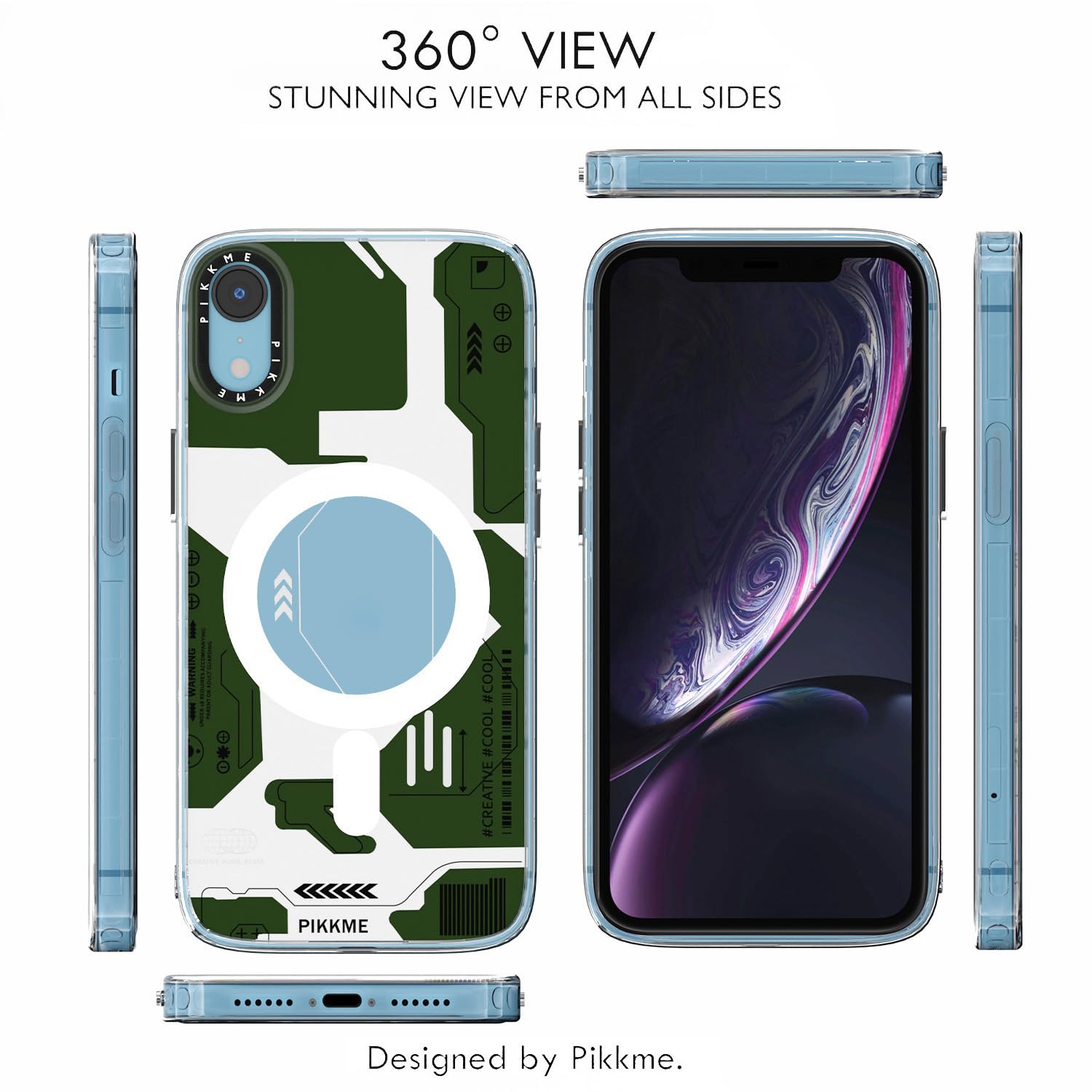 Pikkme iPhone XR Printmagsafe Back Cover (Green)
