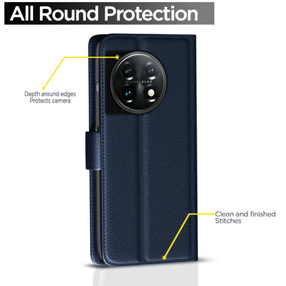 OnePlus 11 5G Wallet flip cover in blue by Pikkme – photo 4