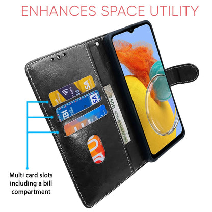 Pikkme Samsung M14 5G Magnetic black & brown wallet flip cover – photo 3
