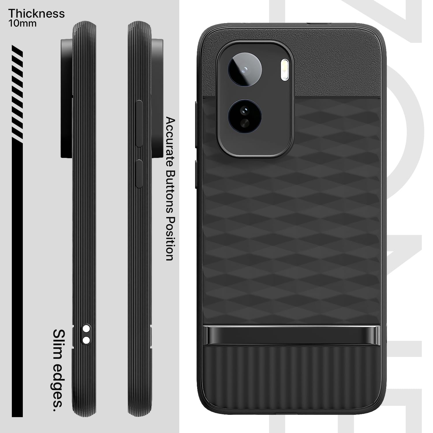Pikkme Vivo T5 Pro 5G black mobile back cover – photo 3