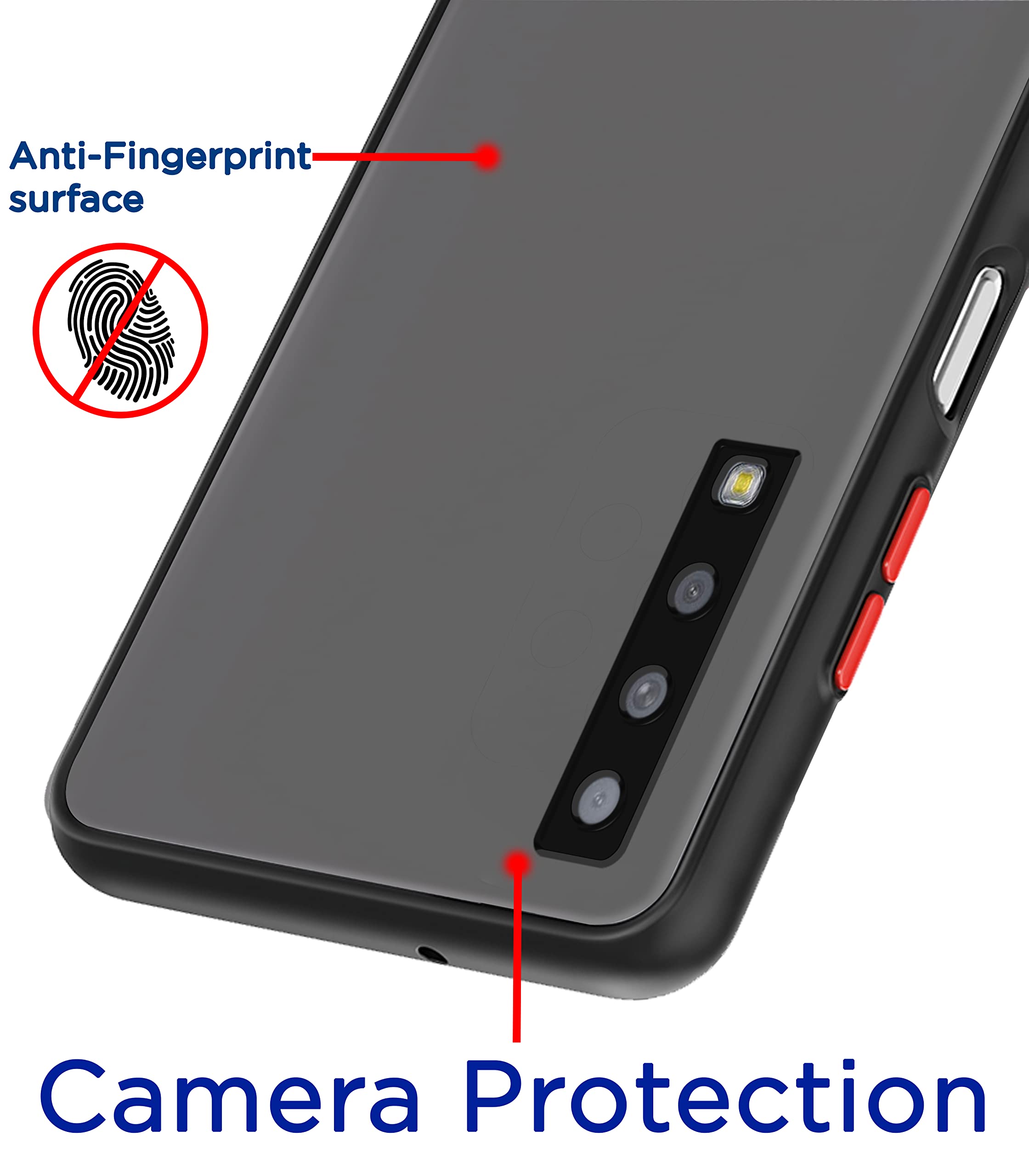 Samsung A7 2018 mobile cover in tpu, black by Pikkme – photo 2