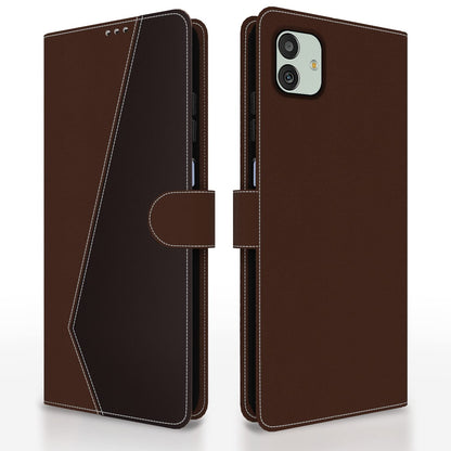 Pikkme brown & coffee Magnetic wallet flip cover for Samsung M13 5G