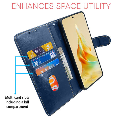 Blue & brown Magnetic flip cover for Oppo Reno 8T 5G – Pikkme – photo 3