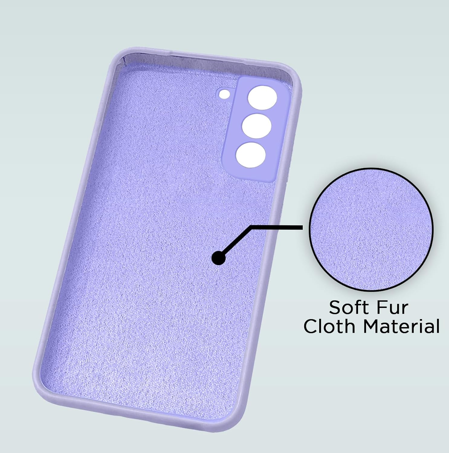 Pikkme Samsung Galaxy S21 FE 5G Soft Matte Silicone Shockproof Case | Purple
