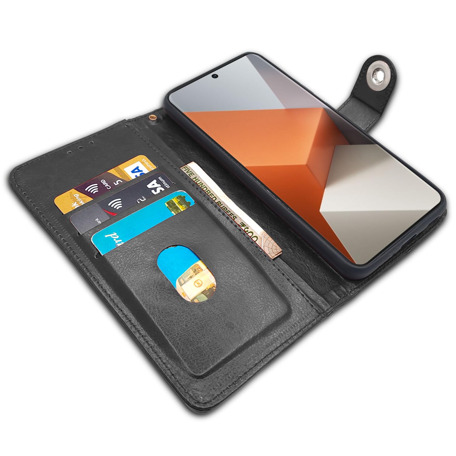 Redmi Note 13 Pro Plus 5G mobile flip cover in black by Pikkme – photo 3