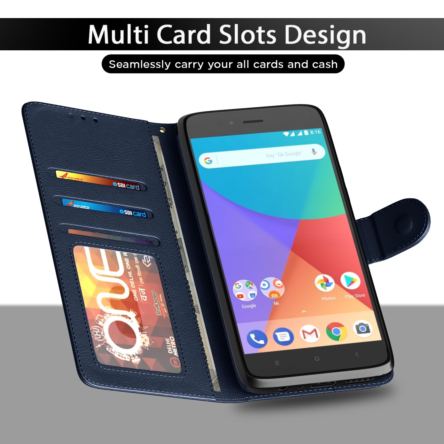Pikkme blue flip cover for Mi A1 – photo 5