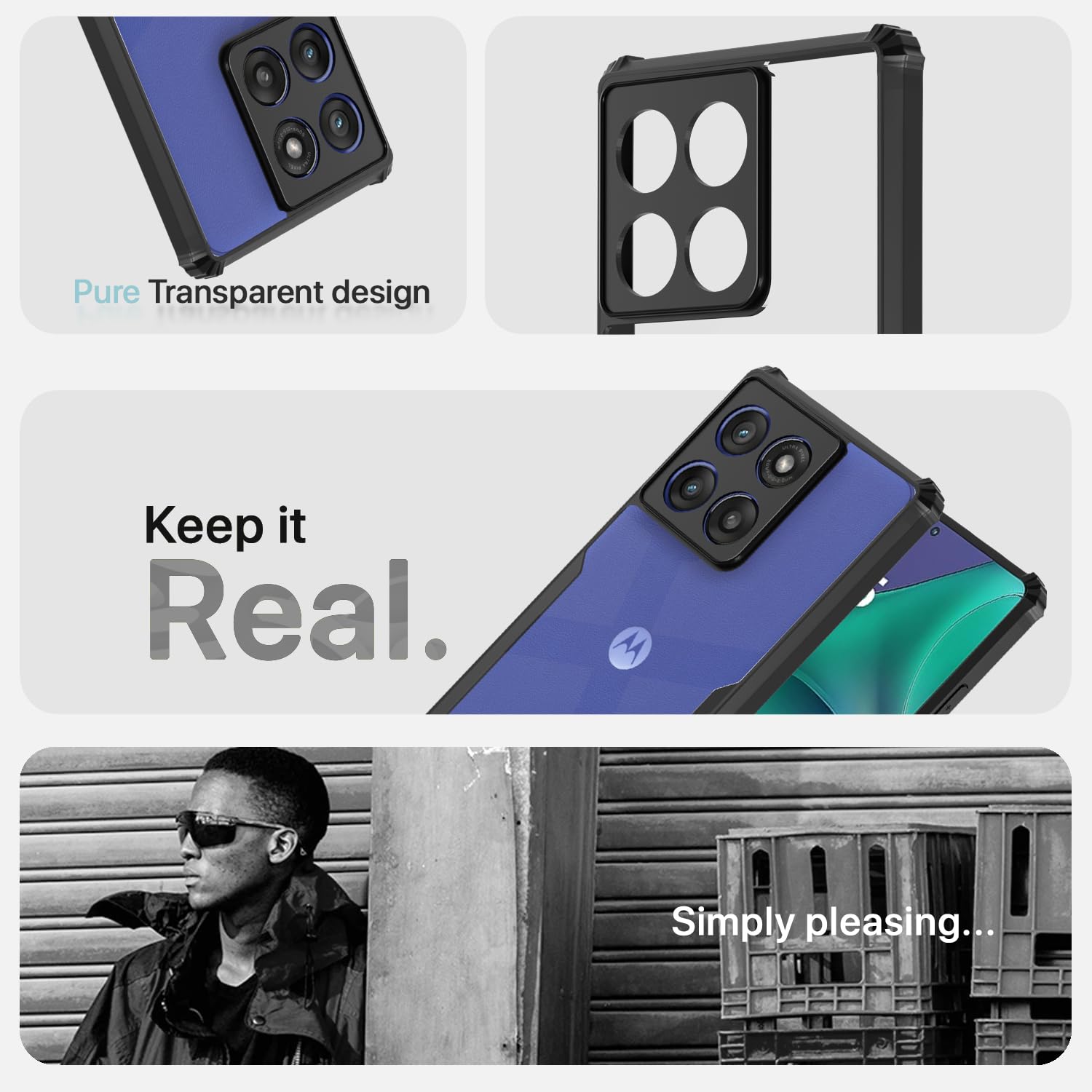 Pikkme Motorola Moto Edge 60 Stylus 5G Eagle Back Cover (Blue)
