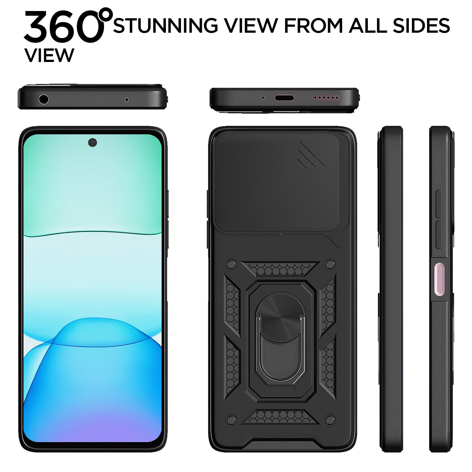 Pikkme Redmi 13/Poco M6 Plus 5G D10 Camera Shield black back cover – photo 5