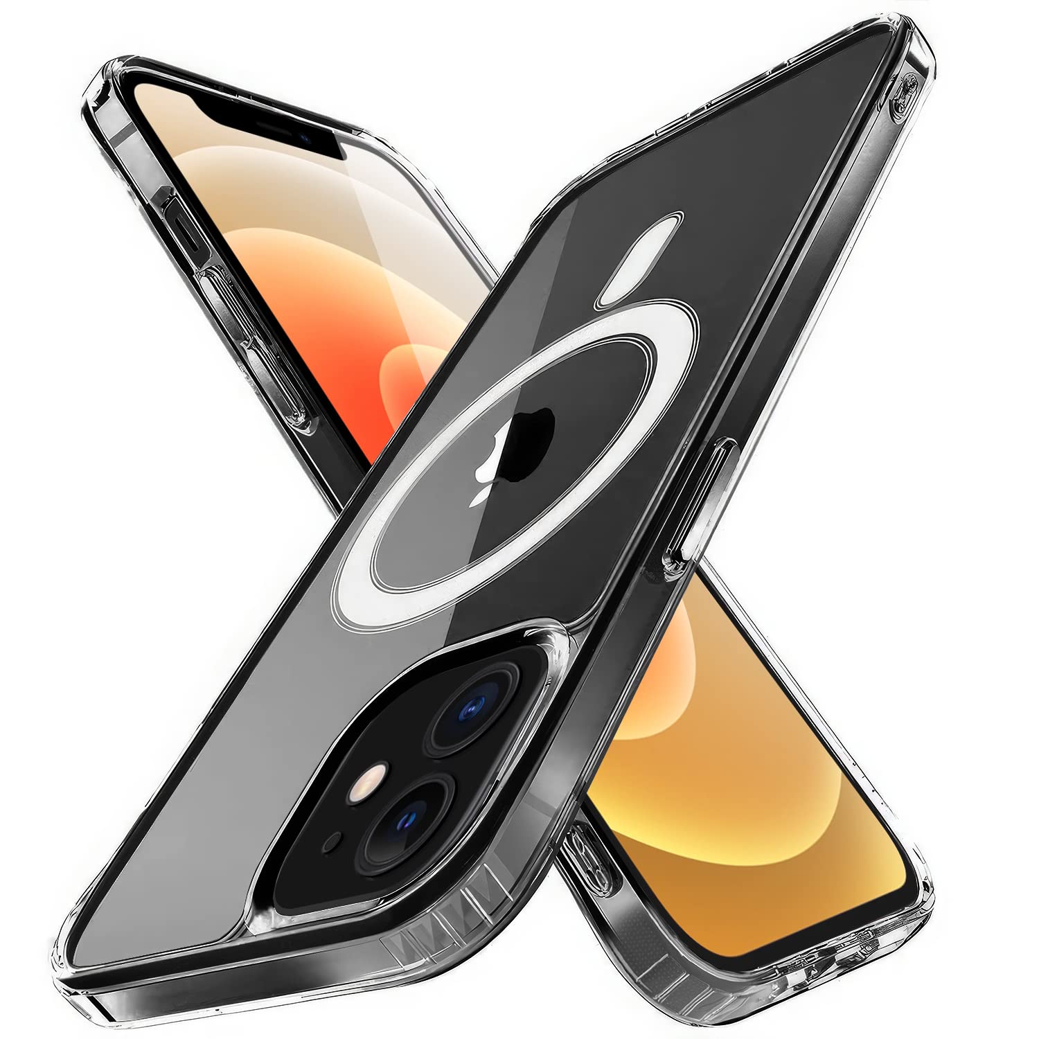 Pikkme iPhone 12/12 Pro Mag-Safe Crystal Clear | TPU & Polycarbonate Back Cover (Transparent)