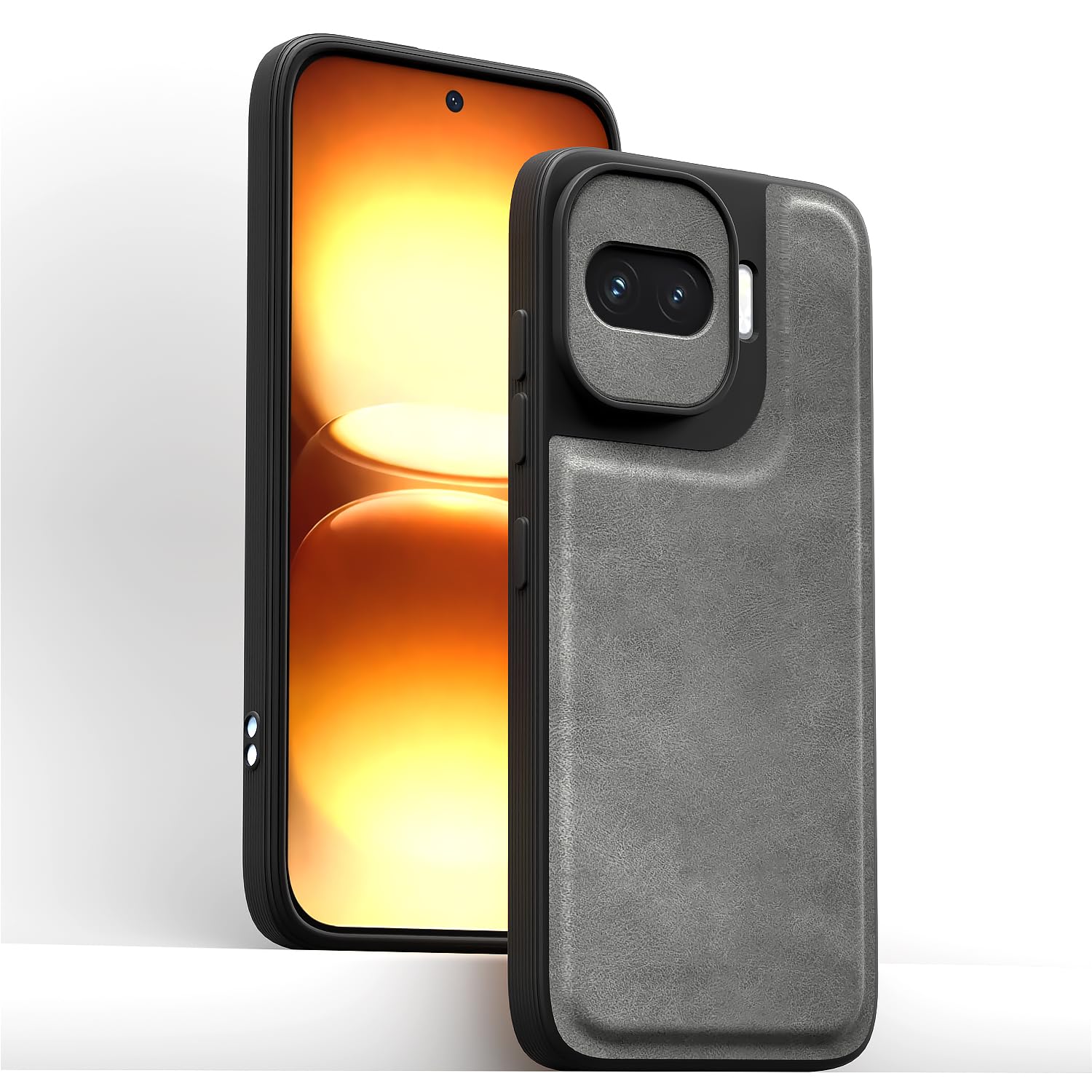 Pikkme grey Leather back cover for iQOO 15R 5G – photo 2