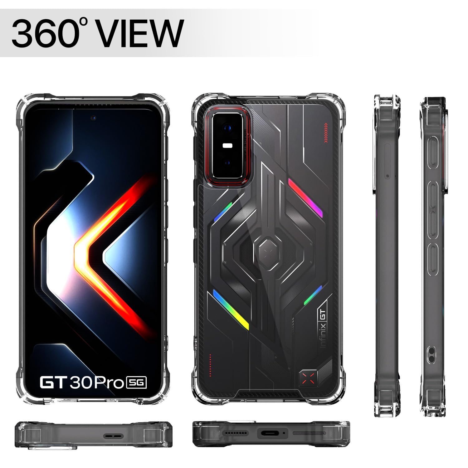 Buy Pikkme Infinix GT 30 Pro 5G PC + TPU Crystal Clear Transparent