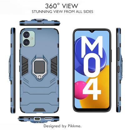 Pikkme Samsung Galaxy M04 / F04 / A04e D5 Tough Armor Back Cover | Blue