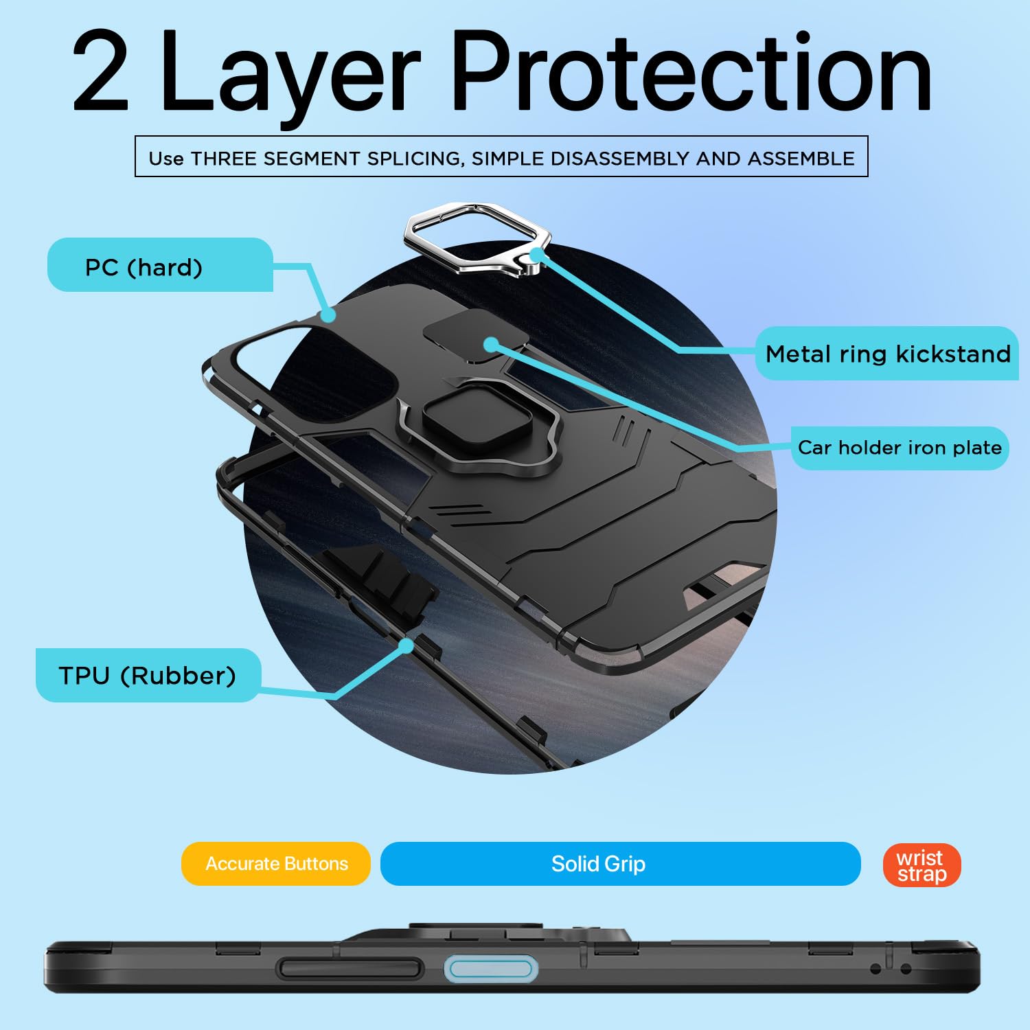 Pikkme Realme Narzo N55/C55 black mobile back cover – photo 2