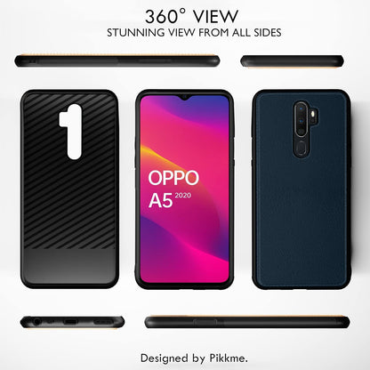 Pikkme Oppo A5 2020 / A9 2020 Leatherback Back Case | Blue