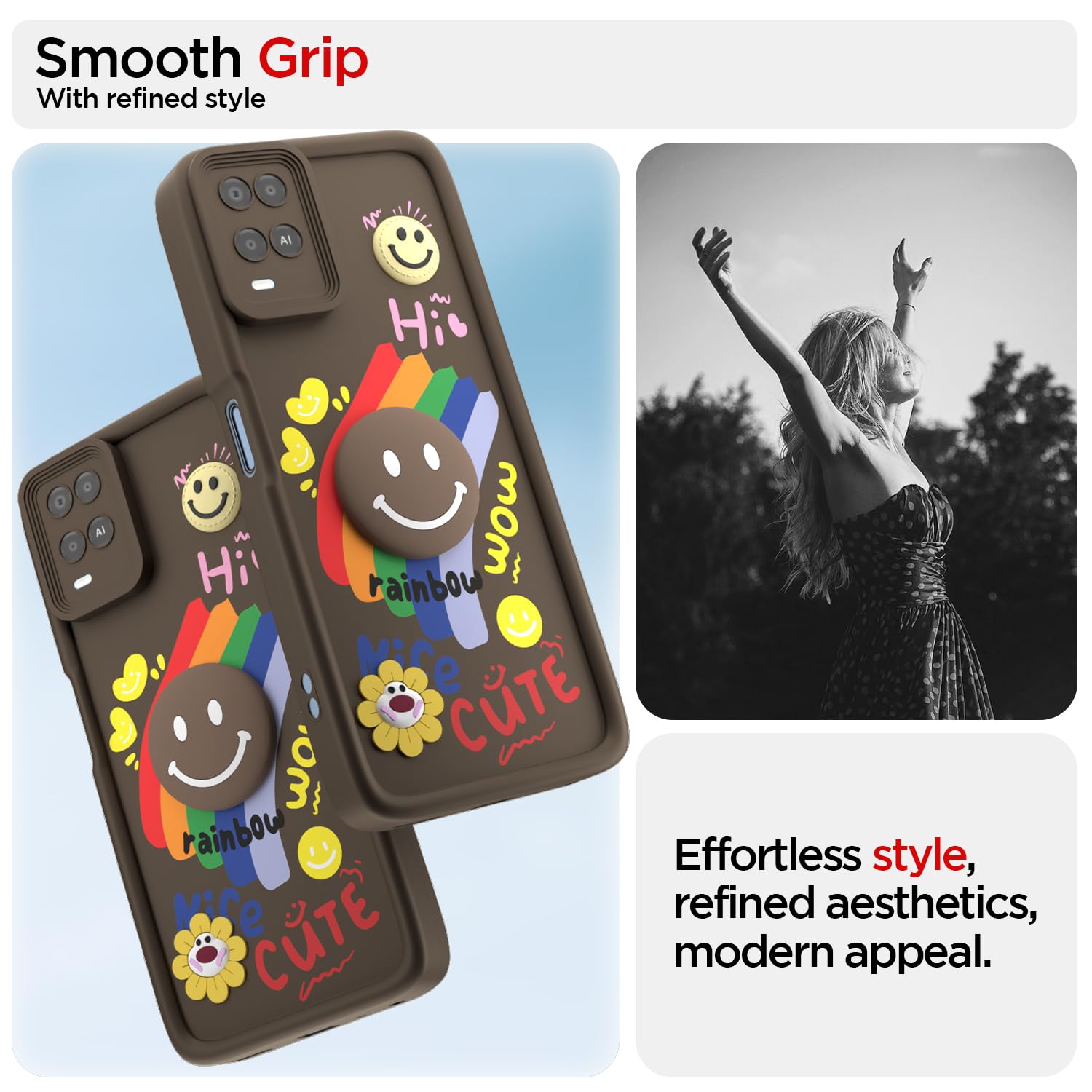 Brown Soft Silicone mobile cover for Oppo A54 – Pikkme – photo 2
