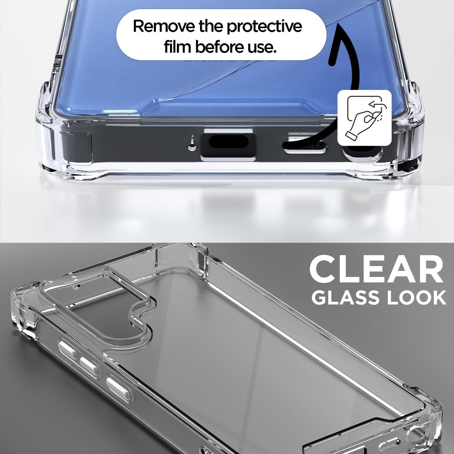 Transparent PC-TPU phone cover for Samsung S22 Ultra 5G – Pikkme – photo 3