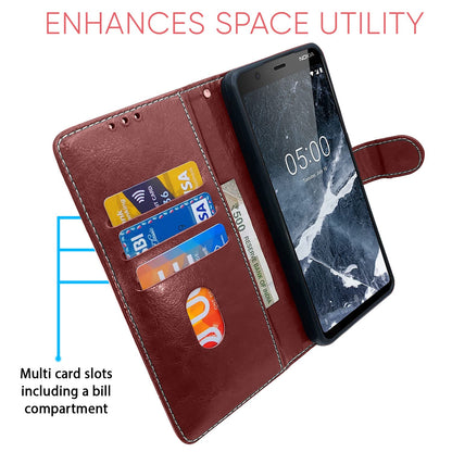 Brown & coffee flip cover for Nokia 5.1 Plus/5.1 – Pikkme – photo 3