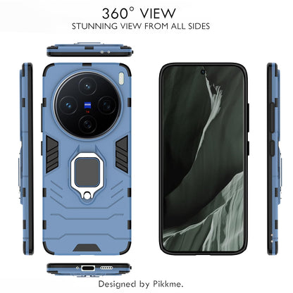 Pikkme Vivo X200 5G D5 Tough Armor Bumper Cover (Blue)