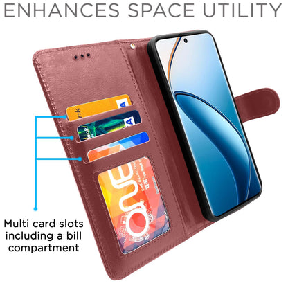 Realme 12 Pro/12 Pro Plus 5G flip case in brown by Pikkme – photo 5