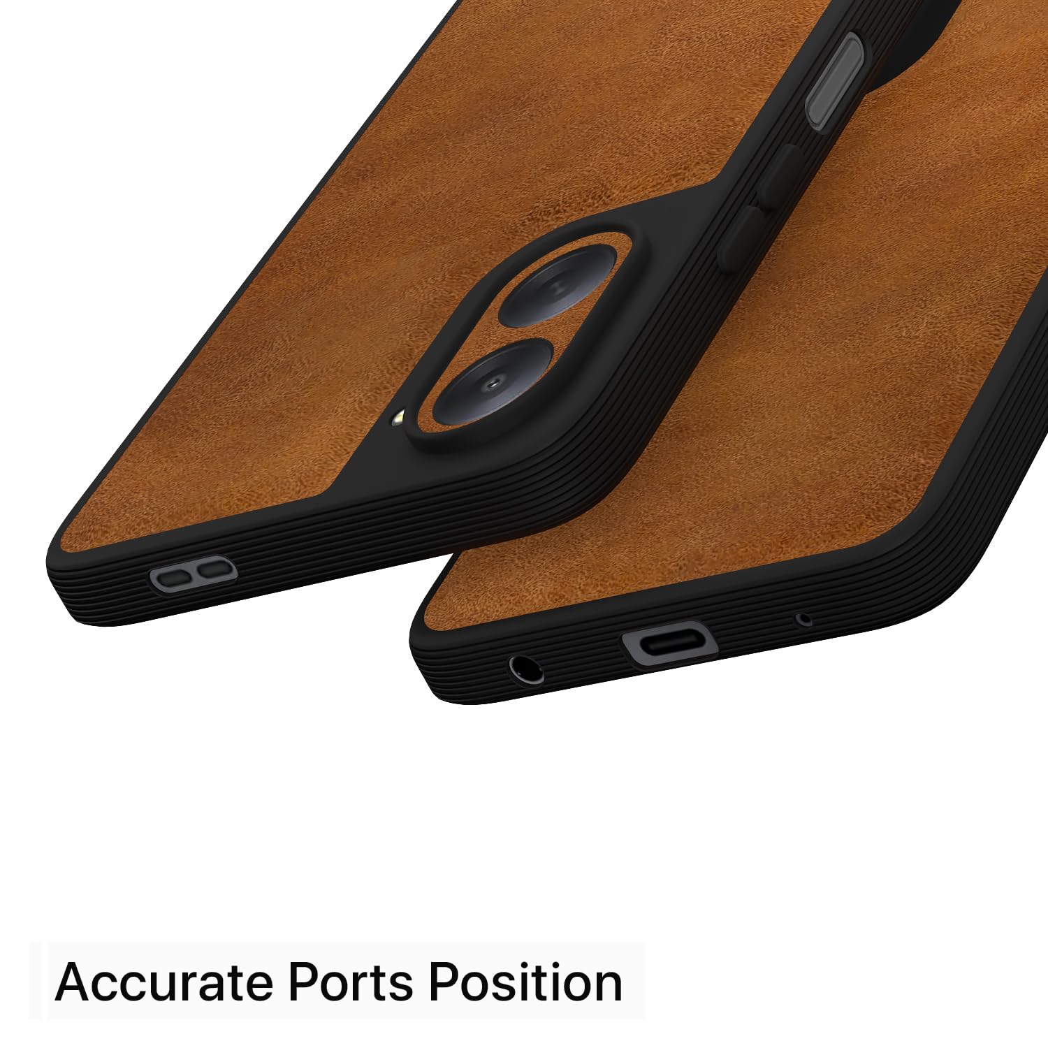 Pikkme Redmi A7 5G Leather brown mobile cover – photo 4