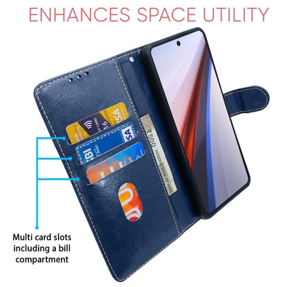 Blue & brown wallet flip cover for iQOO 12 5G – Pikkme – photo 4