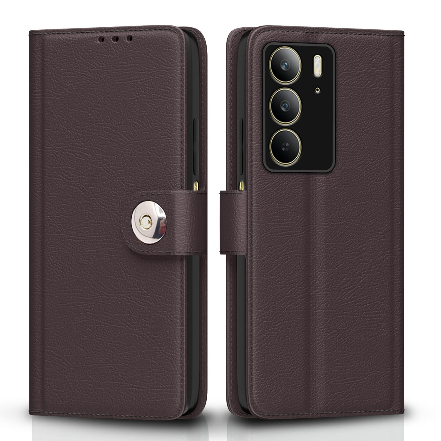 Pikkme Realme C75 Button coffee flip case