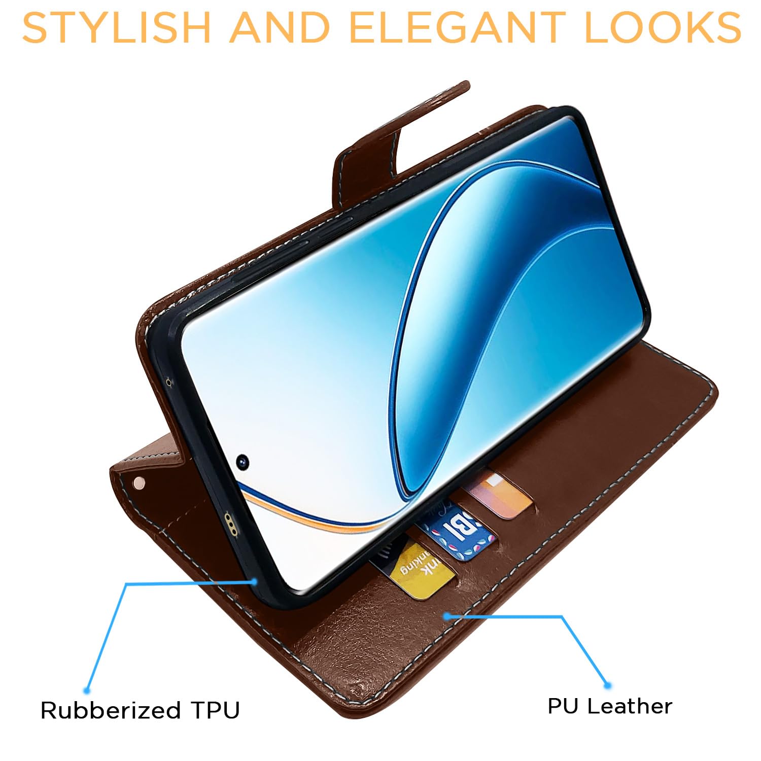 Brown & coffee Magnetic flip case for Realme 12 Pro/12 Pro Plus 5G – Pikkme – photo 5