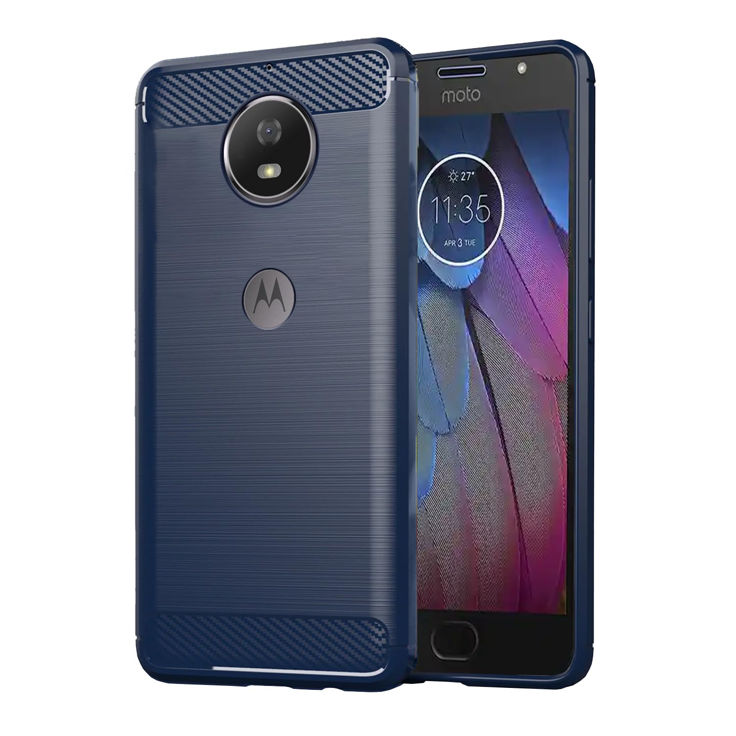 Pikkme Moto G5s Plus Hybrid blue phone cover