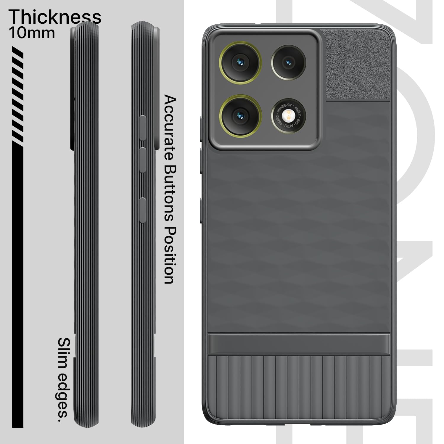 Pikkme Moto G86 Power 5G grey mobile back cover – photo 3