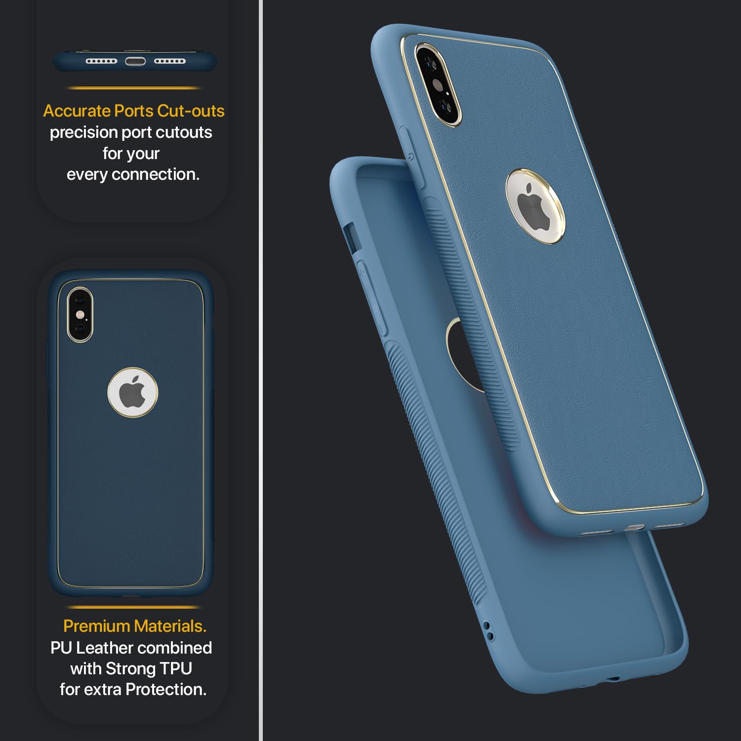 Pikkme iPhone X/XS Chrome blue mobile back cover – photo 4