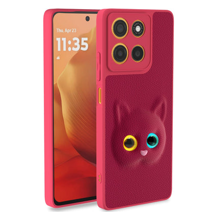 Moto G15 mobile back cover in pink by Pikkme