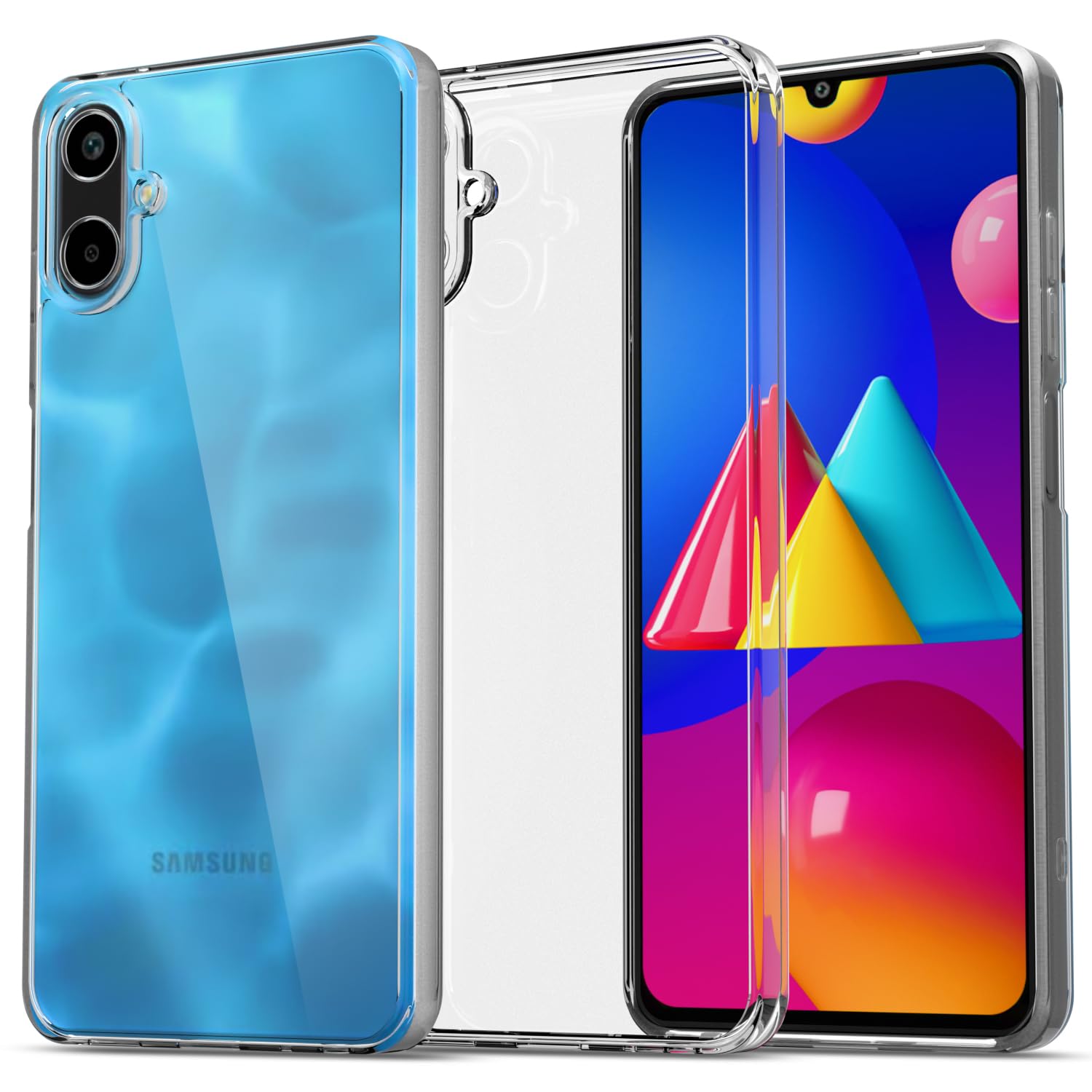 Pikkme Samsung Galaxy F06 5G Crystal Clear Hard Back PC + TPU Back Cover (Transparent)