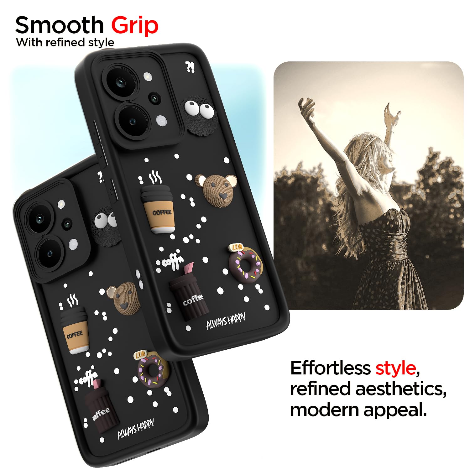 Pikkme Realme P4 Power 5G/3D black phone cover – photo 2