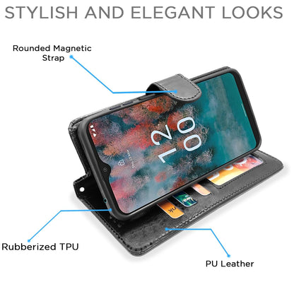 Black Wallet mobile flip cover for Nokia C12/C12 Pro – Pikkme – photo 5