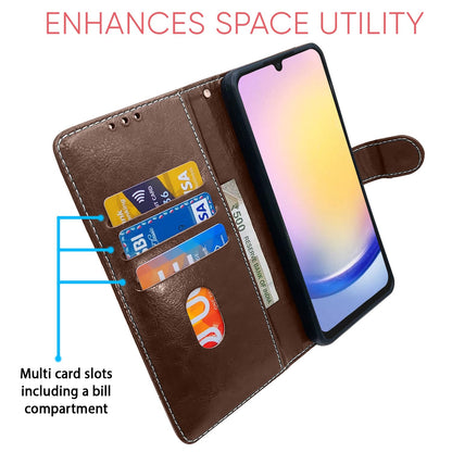 Pikkme Samsung A15 5G brown & coffee mobile flip cover – photo 4