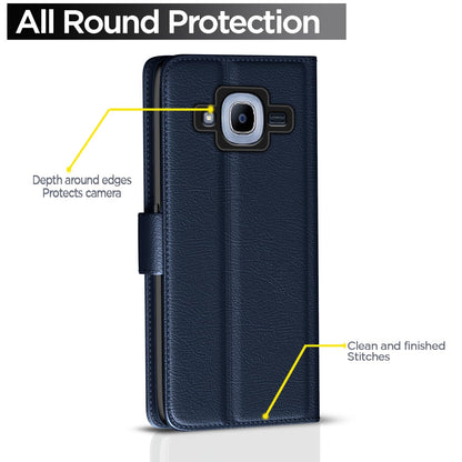 Pikkme blue Wallet wallet flip cover for Samsung J2 2016 – photo 4