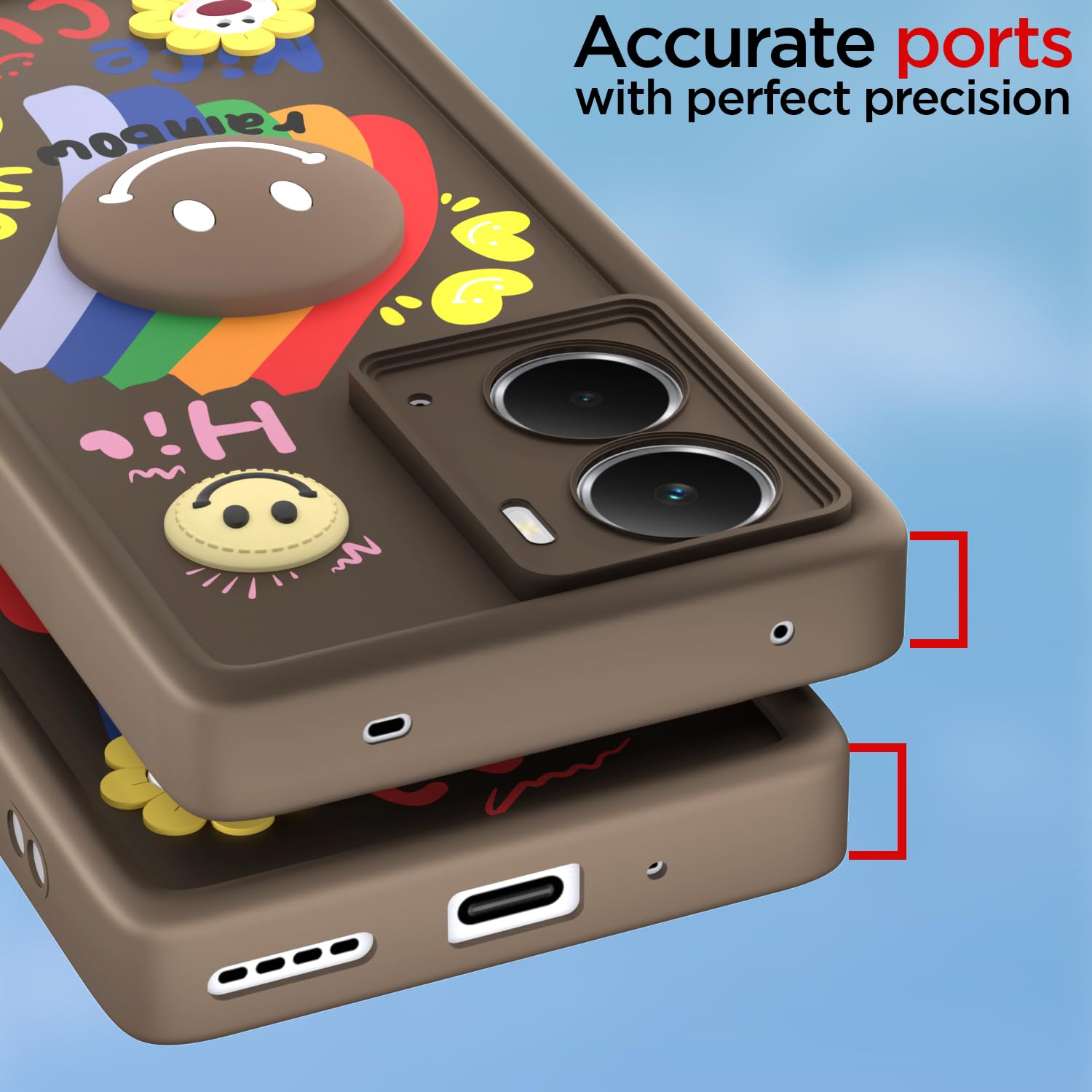 Pikkme Realme P3 5G brown mobile back cover – photo 4