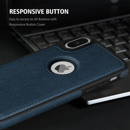 Pikkme iPhone Xs Max Flexible Pu Leather Back Cover | Blue
