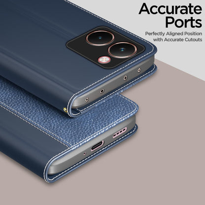 Pikkme Realme P3 Ultra 5G Contrast Flip Cover (Blue)